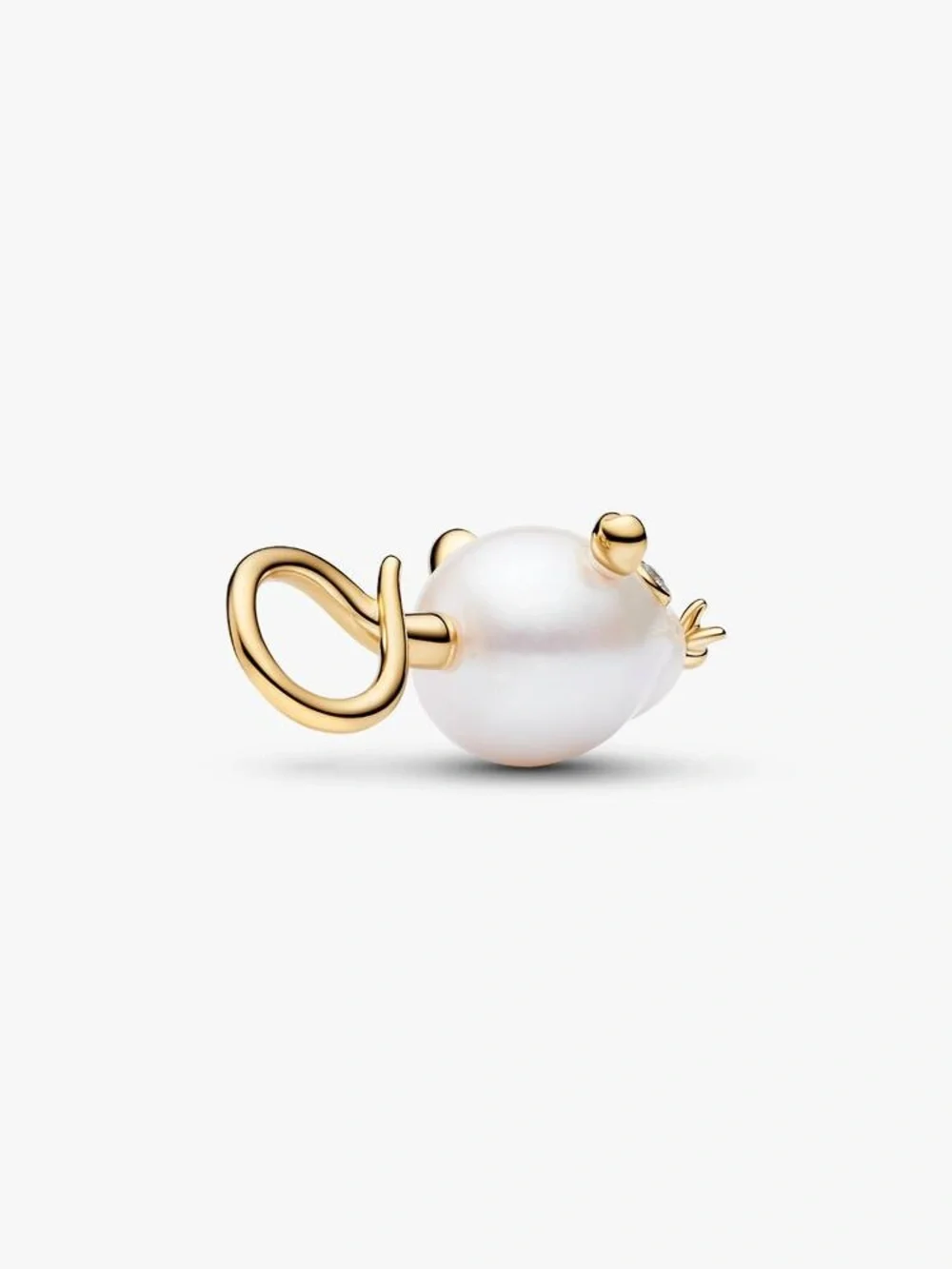 Pandora Treated Freshwater Cultured Baroque Pearl Mouse Dangle Charm
